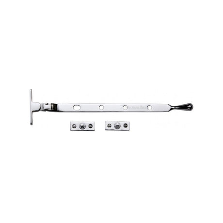 Heritage Brass Window Furniture Polished Chrome / 10"/250mm Heritage Brass - Casement Window Stay Ball Design 10" Polished Chrome Finish