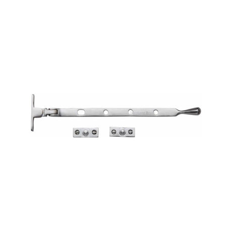 Heritage Brass Window Furniture Satin Chrome / 10"/250mm Heritage Brass - Casement Window Stay Ball Design 10" Satin Chrome Finish