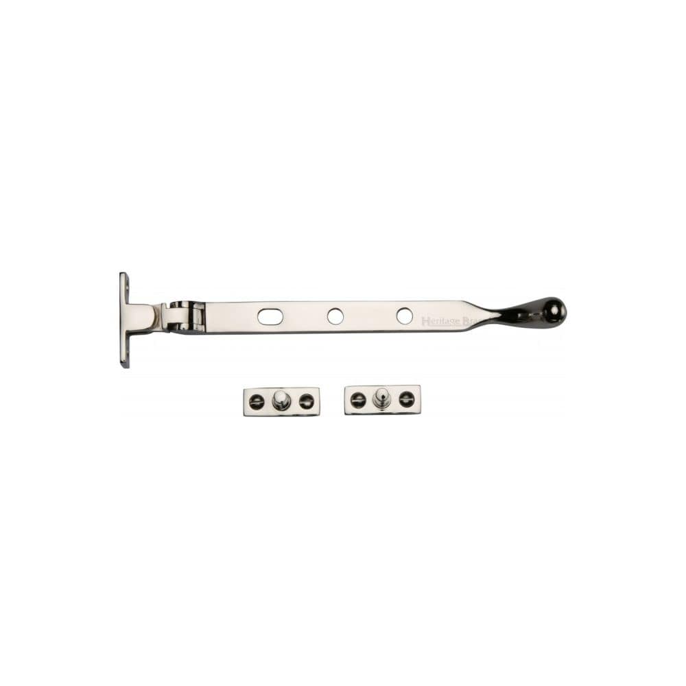 Heritage Brass Window Furniture Polished Nickel / 8"/200mm Heritage Brass - Casement Window Stay Ball Design 8" Polished Nickel Finish
