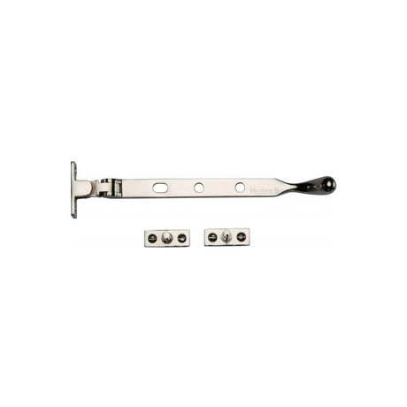Heritage Brass Window Furniture Polished Nickel / 8"/200mm Heritage Brass - Casement Window Stay Ball Design 8" Polished Nickel Finish