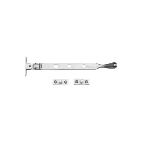 Heritage Brass Window Furniture Satin Chrome / 8"/200mm Heritage Brass - Casement Window Stay Ball Design 8" Satin Chrome Finish