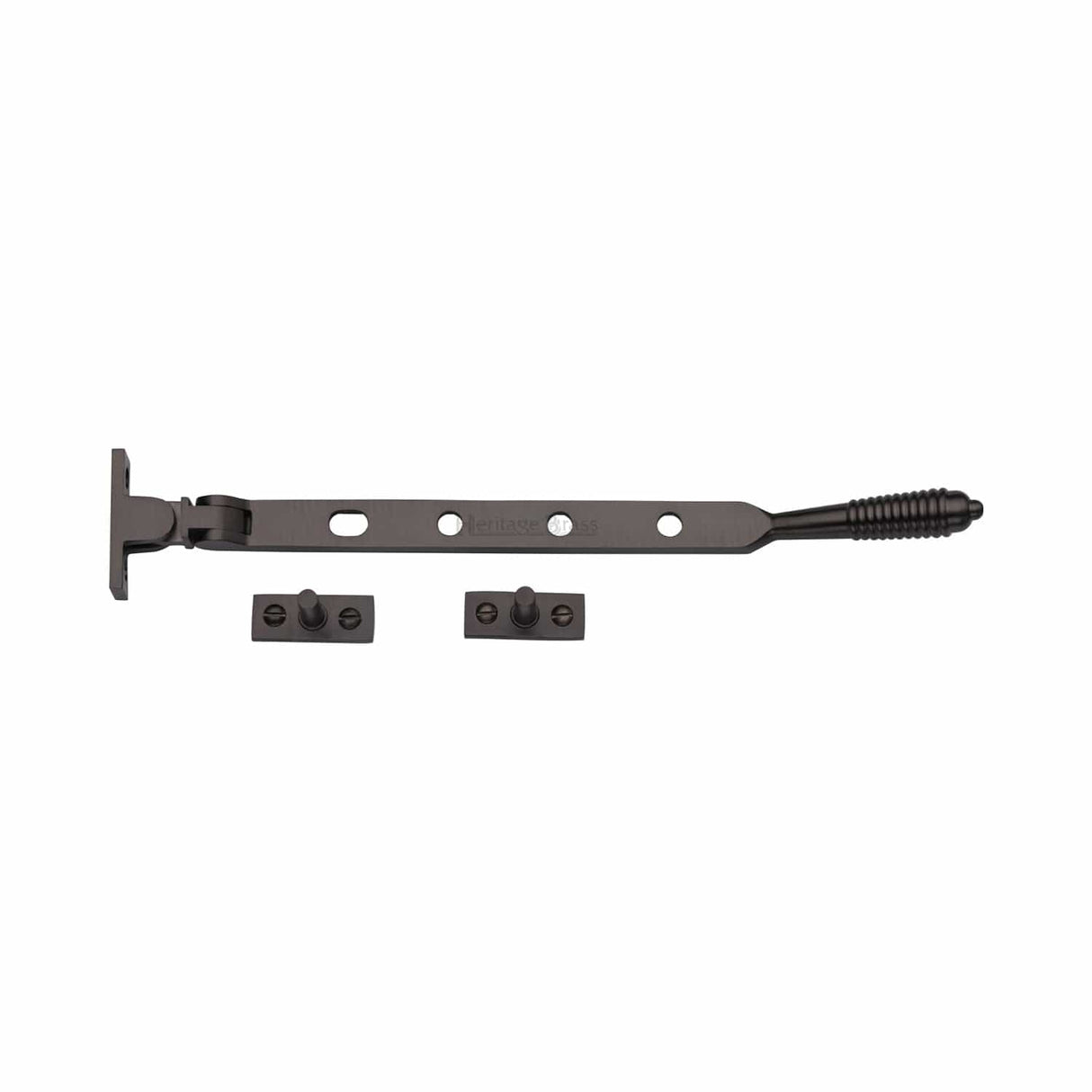 Heritage Brass Window Furniture Matt Bronze / 10"/250mm Heritage Brass - Casement Window Stay Reeded Design 10" Matt Bronze finish