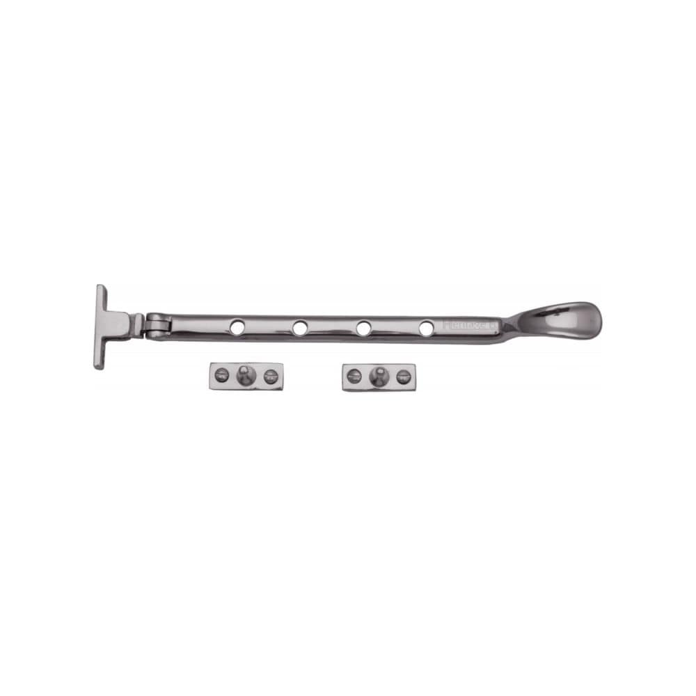 Heritage Brass Window Furniture Polished Chrome / 10"/250mm Heritage Brass - Casement Window Stay Spoon Pattern 10" Polished Chrome Finish