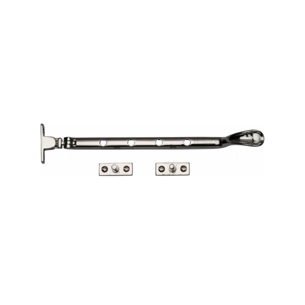 Heritage Brass Window Furniture Polished Nickel / 10"/250mm Heritage Brass - Casement Window Stay Spoon Pattern 10" Polished Nickel Finish