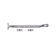 Heritage Brass Window Furniture Satin Chrome / 10"/250mm Heritage Brass - Casement Window Stay Spoon Pattern 10" Satin Chrome Finish