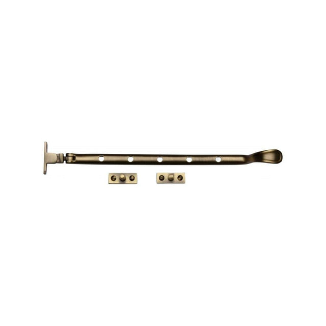 Heritage Brass Window Furniture Antique Brass / 12"/300mm Heritage Brass - Casement Window Stay Spoon Pattern 12" Antique Brass Finish