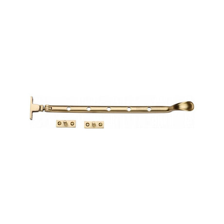 Heritage Brass Window Furniture Satin Brass / 12"/300mm Heritage Brass - Casement Window Stay Spoon Pattern 12" Satin Brass Finish