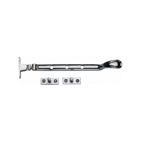 Heritage Brass Window Furniture Polished Chrome / 8"/200mm Heritage Brass - Casement Window Stay Spoon Pattern 8" Polished Chrome Finish