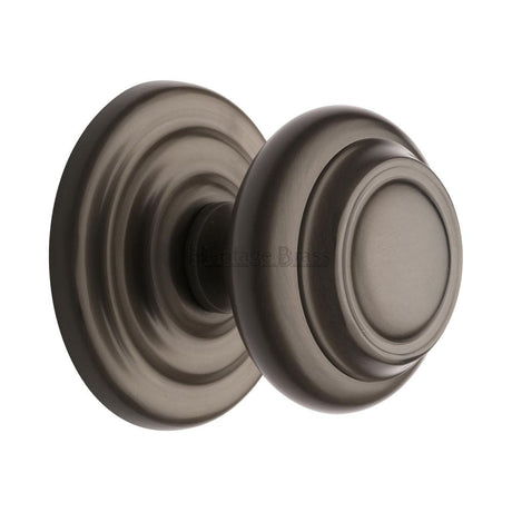 Heritage Brass Door Furniture Matt Bronze / Round Centre Door Knob Heritage Brass - Centre Door Knob Round Design 3 1/2" Matt Bronze Finish