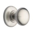Heritage Brass Door Furniture Satin Nickel / Round Centre Door Knob Heritage Brass - Centre Door Knob Round Design 3" Satin Nickel Finish