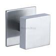 Heritage Brass Door Furniture Satin Chrome / Square Centre Door Knob Heritage Brass - Centre Door Knob Square Design 3" Satin Chrome Finish