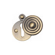 Heritage Brass Door Furniture Antique Brass / Mortice Key Profile Escutcheons Heritage Brass - Covered Keyhole Reeded Antique Brass Finish
