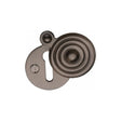 Heritage Brass Door Furniture Matt Bronze / Mortice Key Profile Escutcheons Heritage Brass - Covered Keyhole Reeded Matt Bronze Finish
