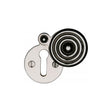 Heritage Brass Door Furniture Polished Nickel / Mortice Key Profile Escutcheons Heritage Brass - Covered Keyhole Reeded Polished Nickel Finish