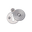Heritage Brass Door Furniture Satin Chrome / Mortice Key Profile Escutcheons Heritage Brass - Covered Keyhole Reeded Satin Chrome Finish