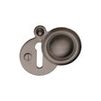 Heritage Brass Door Furniture Matt Bronze / Mortice Key Profile Escutcheons Heritage Brass - Covered Keyhole Round Matt Bronze Finish