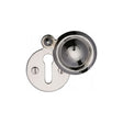 Heritage Brass Door Furniture Polished Nickel / Mortice Key Profile Escutcheons Heritage Brass - Covered Keyhole Round Polished Nickel Finish