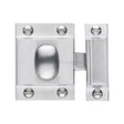 Heritage Brass Cabinet Hardware Satin Chrome / Cabinet Turn Catch Heritage Brass - Cupboard Latch with Oval Turn Satin Chrome Finish