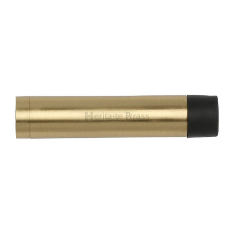 Heritage Brass Door Furniture Satin Brass / Projection Door Stop Heritage Brass - Cylindrical Door Stop Without Rose 64mm Satin Brass Finish