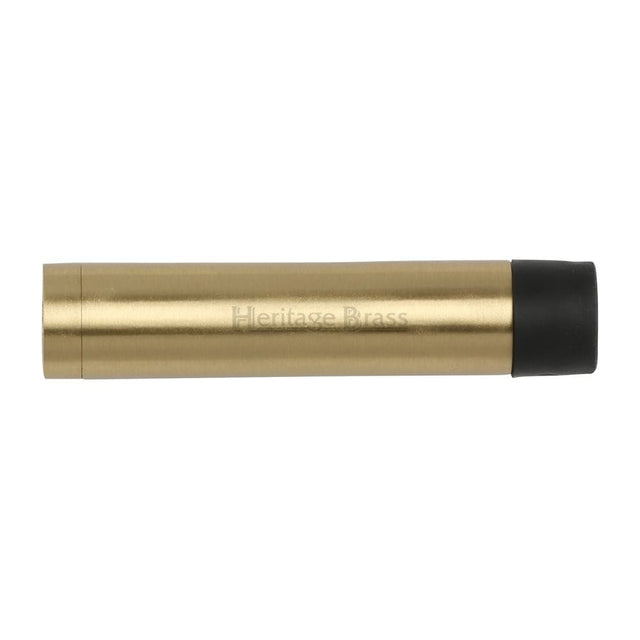 Heritage Brass Door Furniture Satin Brass / Projection Door Stop Heritage Brass - Cylindrical Door Stop Without Rose 64mm Satin Brass Finish