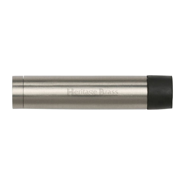 Heritage Brass Door Furniture Satin Nickel / Projection Door Stop Heritage Brass - Cylindrical Door Stop Without Rose 64mm Satin Nickel Finish