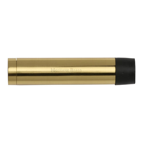 Heritage Brass Door Furniture Polished Brass / Projection Door Stop Heritage Brass - Cylindrical Door Stop Without Rose 76mm Polished Brass Finish