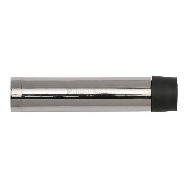 Heritage Brass Door Furniture Polished Nickel / Projection Door Stop Heritage Brass - Cylindrical Door Stop Without Rose 76mm Polished Nickel Finish