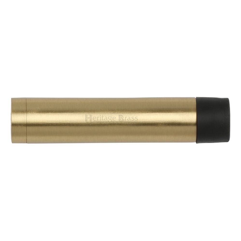 Heritage Brass Door Furniture Satin Brass / Projection Door Stop Heritage Brass - Cylindrical Door Stop Without Rose 76mm Satin Brass Finish