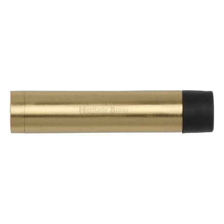 Heritage Brass Door Furniture Satin Brass / Projection Door Stop Heritage Brass - Cylindrical Door Stop Without Rose 76mm Satin Brass Finish