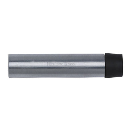 Heritage Brass Door Furniture Satin Chrome / Projection Door Stop Heritage Brass - Cylindrical Door Stop Without Rose 76mm Satin Chrome Finish
