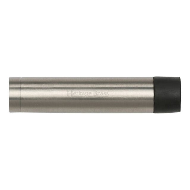 Heritage Brass Door Furniture Satin Nickel / Projection Door Stop Heritage Brass - Cylindrical Door Stop Without Rose 76mm Satin Nickel Finish