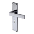 Heritage Brass Door Furniture Polished Chrome / Std. Lock Handles Heritage Brass - Delta Hammered Lever Lock Door Handle on 200mm Plate Polished Chrome finish