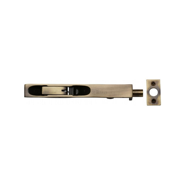 Heritage Brass Accessories Antique Brass / Flush Bolts / 150mm / 6" Heritage Brass - Door Bolt Flush Fitting 6" x .3/4" Antique Brass Finish