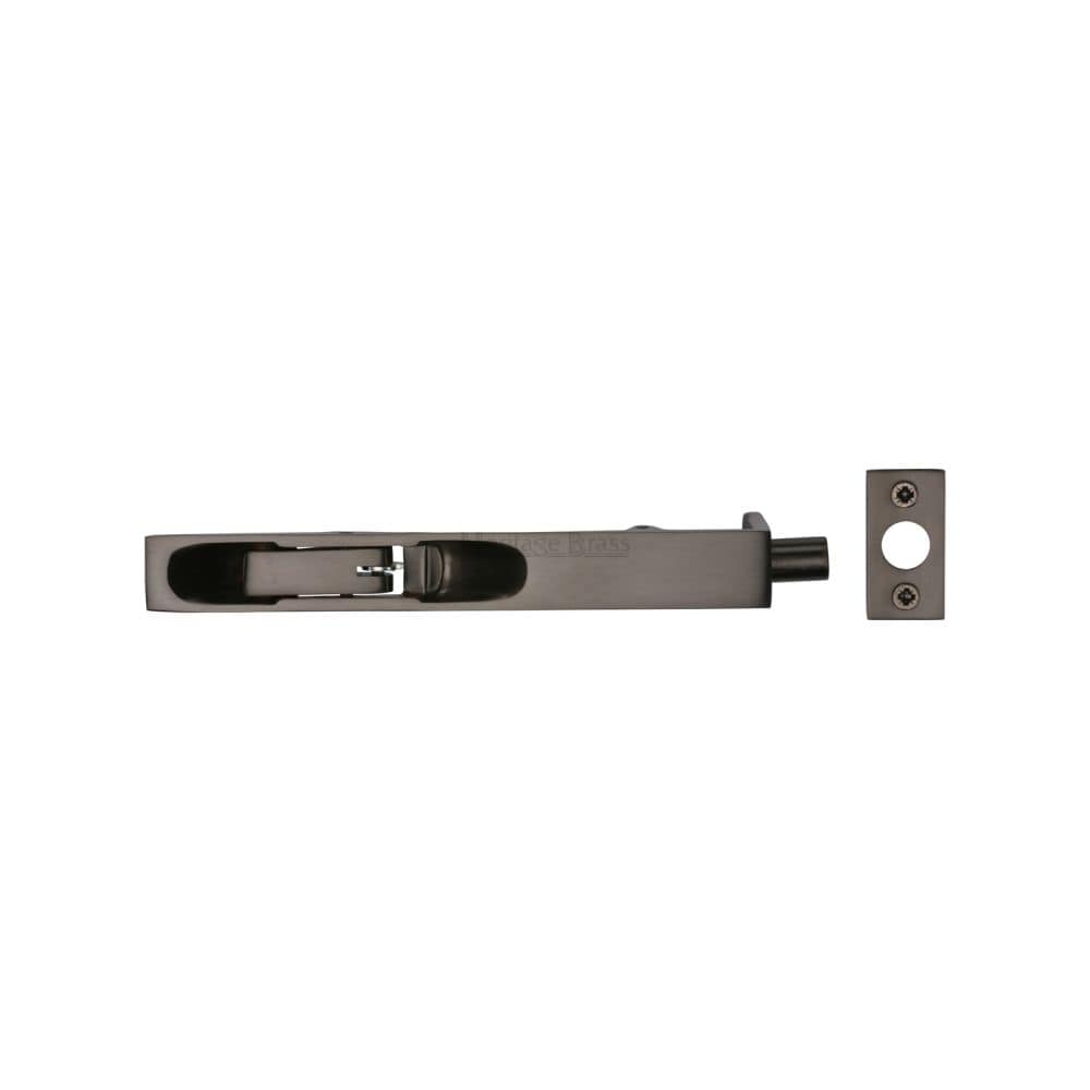 Heritage Brass Accessories Matt Bronze / Flush Bolts / 150mm / 6" Heritage Brass - Door Bolt Flush Fitting 6" x .3/4" Matt Bronze Finish