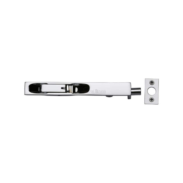 Heritage Brass Accessories Polished Chrome / Flush Bolts / 150mm / 6" Heritage Brass - Door Bolt Flush Fitting 6" x .3/4" Polished Chrome Finish