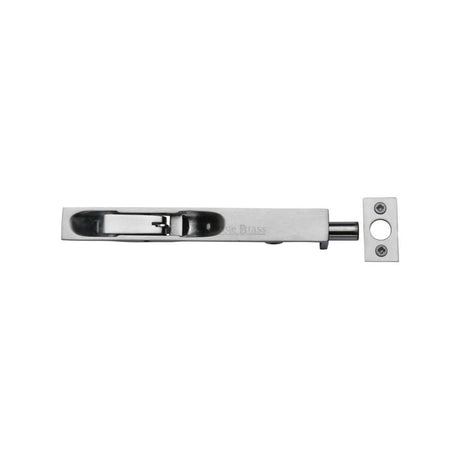 Heritage Brass Accessories Satin Chrome / Flush Bolts / 150mm / 6" Heritage Brass - Door Bolt Flush Fitting 6" x .3/4" Satin Chrome Finish