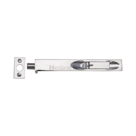 Heritage Brass Accessories Polished Chrome / Flush Bolts / 200mm / 8" Heritage Brass - Door Bolt Flush Fitting 8" x .3/4" Polished Chrome Finish