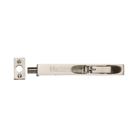 Heritage Brass Accessories Satin Nickel / Flush Bolts / 200mm / 8" Heritage Brass - Door Bolt Flush Fitting 8" x .3/4" Satin Nickel Finish