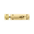 Heritage Brass Accessories Satin Brass / Straight Surface Bolts / 100mm / 4" Heritage Brass - Door Bolt Straight 4" x 1.25" Satin Brass Finish