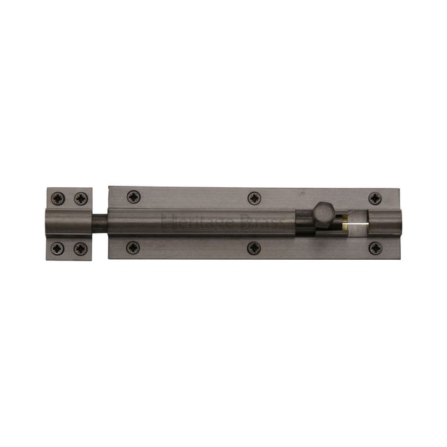 Heritage Brass Accessories Matt Bronze / Straight Surface Bolts / 150mm / 6" Heritage Brass - Door Bolt Straight 6" x 1.5" Matt Bronze Finish