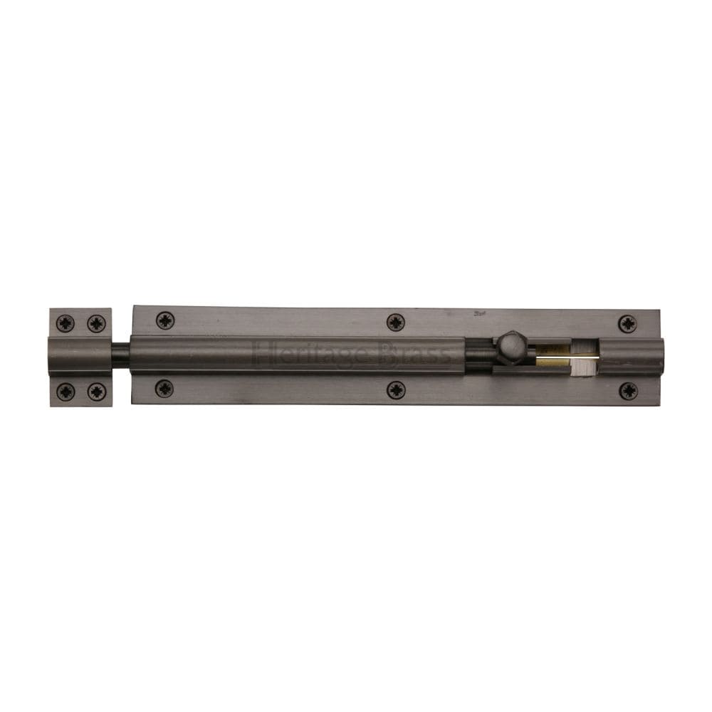 Heritage Brass Accessories Matt Bronze / Straight Surface Bolts / 200mm / 8" Heritage Brass - Door Bolt Straight 8" x 1.5" Matt Bronze Finish