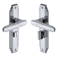 Heritage Brass Door Furniture Polished Chrome / Bathroom Lock Handles Heritage Brass - Door Handle for Bathroom Astoria Design Polished Chrome Finish