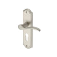 Heritage Brass Door Furniture Satin Nickel / Euro Profile Lock Handles Heritage Brass - Door Handle for Euro Profile Plate Howard Design Satin Nickel Fi