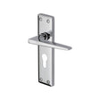 Heritage Brass Door Furniture Polished Chrome / Euro Profile Lock Handles Heritage Brass - Door Handle for Euro Profile Plate Kendal Design Polished Chrome Fi
