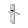 Heritage Brass Door Furniture Polished Chrome / Euro Profile Lock Handles Heritage Brass - Door Handle for Euro Profile Plate Sophia Design Polished Chrome Fi