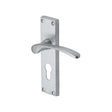 Heritage Brass Door Furniture Satin Chrome / Euro Profile Lock Handles Heritage Brass - Door Handle for Euro Profile Plate Sophia Design Satin Chrome Fi