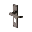 Heritage Brass Door Furniture Matt Bronze / Oval Profile Lock Handles Heritage Brass - Door Handle for Oval Profile Plate Windsor Design Matt Bronze F