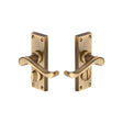 Heritage Brass Door Furniture Antique Brass / Privacy Handles Heritage Brass - Door Handle for Privacy Set Bedford Short Design Antique Brass Fin