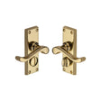 Heritage Brass Door Furniture Polished Brass / Privacy Handles Heritage Brass - Door Handle for Privacy Set Bedford Short Design Polished Brass Fin