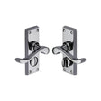 Heritage Brass Door Furniture Polished Chrome / Privacy Handles Heritage Brass - Door Handle for Privacy Set Bedford Short Design Polished Chrome Fi